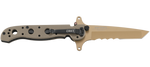 Columbia River CRKT M16-13DSFG Kit Carson Special Forces Flipper Knife Tanto Desert Tan G10 Veff Serrations