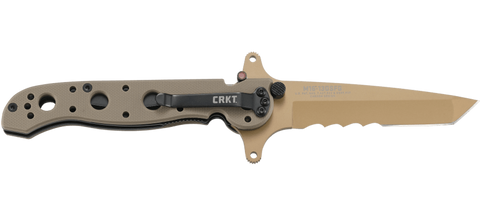Columbia River CRKT M16-13DSFG Kit Carson Special Forces Flipper Knife Tanto Desert Tan G10 Veff Serrations