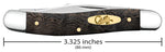 Case 14001 Medium Stockman Knife Black Curly Oak Wood USA 73087 SS