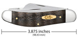 Case 14011 Sowbelly Knife Black Curly Oak Wood TB7339 SS NIB