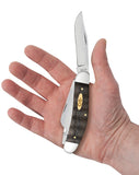 Case 14011 Sowbelly Knife Black Curly Oak Wood TB7339 SS NIB