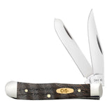 Case 14012 Tiny Trapper Knife Black Curly Oak Wood 72154 SS NEW