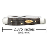 Case 14012 Tiny Trapper Knife Black Curly Oak Wood 72154 SS NEW