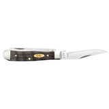 Case 14012 Tiny Trapper Knife Black Curly Oak Wood 72154 SS NEW