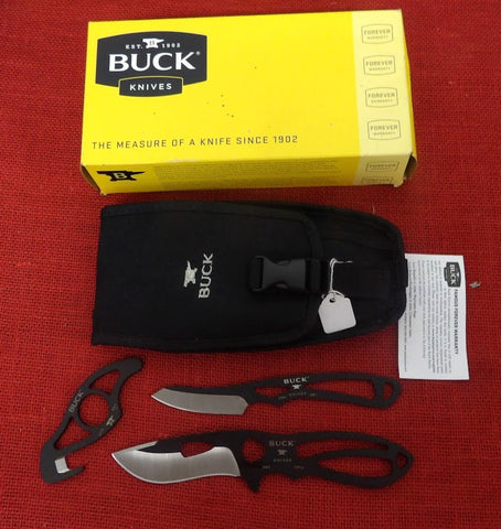 Buck 0141BKSVP 141 Paklite Field Master Knife Kit Discontinued USA Black Traction Coated Lot#BU-398