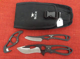 Buck 0141BKSVP 141 Paklite Field Master Knife Kit Discontinued USA Black Traction Coated Lot#BU-398