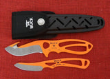 Buck 0141ORGVP Paklite Trophy Kit 141 Guthook Skinner Knife 135 Caper Orange Cerakote Lot#BU-416