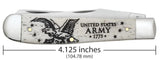 Case 15034 Trapper US Army Knife Natural Smooth Bone Engraved 6254 SS