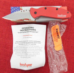 Kershaw 1620RD 1620 Scallion SpeedSafe Assisted Opening Flipper Knife Red Aluminum 420HC Ken Onion EDC USA