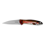 Kershaw 1660TROUT 1660 Leek Knife Rainbow Trout Design USA Assisted Opening