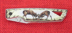 Buck 0175 175 Lightning II Battling Bucks Picture Aluminum 420HC Knife USA Lot#BU-278-L