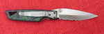 Buck 0175-FXG 175 Lightning II Green Marble Aluminum Partially Serrated Knife 420HC 1998 USA Lot#BU-284-L