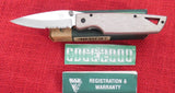 Buck 0175-FX 175 Lightning II Aluminum Partially Serrated Knife 420HC 1999 USA Lot#BU-287-L