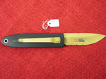 Buck 0180-X2 180-X2 BuckCote Crosslock Solitaire Serrated Knife Gold Blade USA Made Liner Lock Lot#180-3