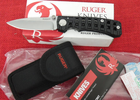 Ruger by CRKT R1803 Harsey Go-N-Heavy Compact Folding Knife Aluminum Handle Plain Edge