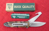 Buck 0180-D3 180-D3 Crosslock Hunter Camo Knife 3 Function Drop Point Guthook Saw USA Lot#180-21