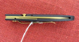 Buck 0180-SX2 180 Crosslock Solitaire Gold BuckCote Serrated Knife USA 180-29
