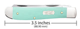 Case 18101 Mini Trapper Smooth Seafoam Green G10 USA Knife 10207 SS