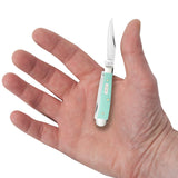 Case 18110 Tiny Trapper Knife Seafoam Green G-10 USA 102154 SS NIB