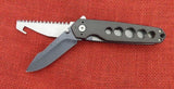 Buck 0183-GY 183 Alpha Crosslock Knife Gray Coated Spear Point Guthook Saw 2004 183-1