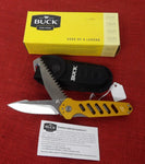 Buck 0183ORS1 183 Alpha Crosslock S#20 Orange Aluminum 2 Bld Knife Saw Guthook Lot#BU-391