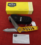 Buck 0183ORS1 183 Alpha Crosslock S#20 Orange Aluminum 2 Bld Knife Saw Guthook Lot#BU-391