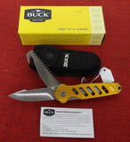 Buck 0183ORS1 183 Alpha Crosslock S#20 Orange Aluminum 2 Bld Knife Saw Guthook Lot#BU-391