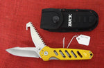 Buck 0183ORS1 183 Alpha Crosslock S#20 Orange Aluminum 2 Bld Knife Saw Guthook Lot#BU-391