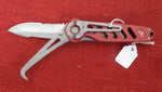 Buck 0183RDS 183 Alpha Crosslock Hoof Pick Knife Red Aluminum Equestrian Lot#BU-390