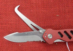 Buck 0183RDS 183 Alpha Crosslock Hoof Pick Knife Red Aluminum Equestrian Lot#BU-390