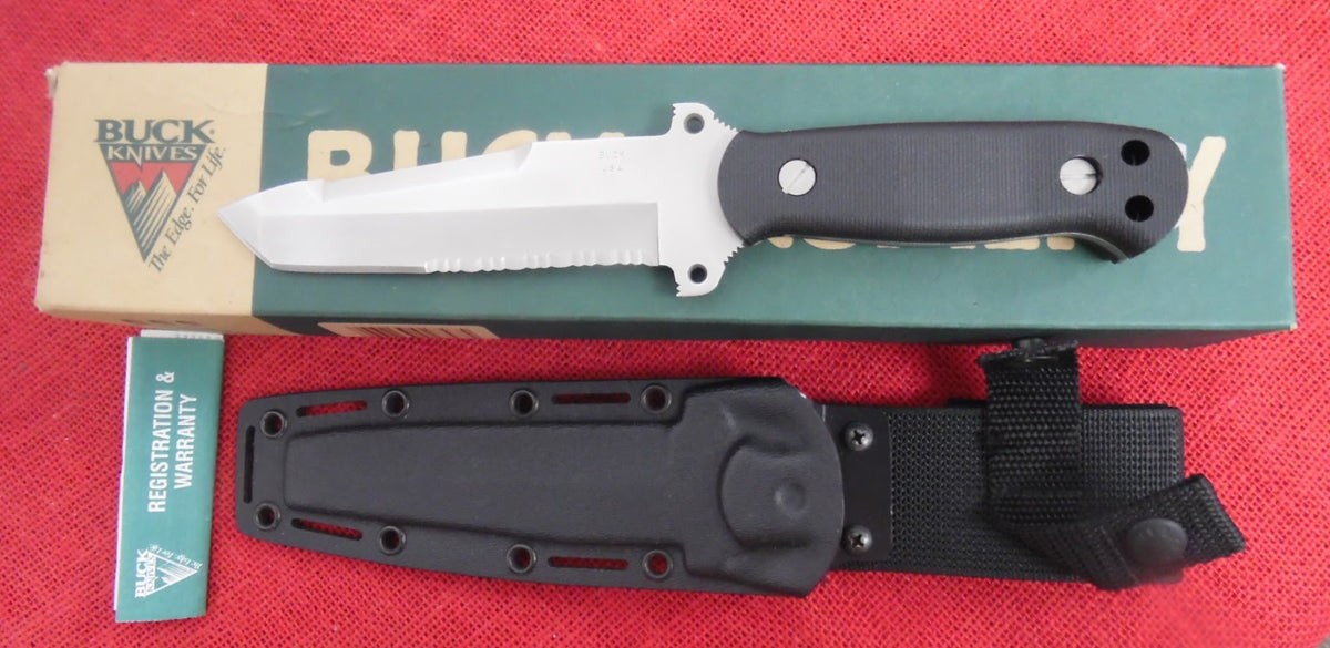 Buck 0187-TA 187 Intrepid I Tactical Tanto Knife USA MADE Kydex Sheath ...