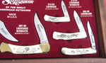 Schrade Knife 7 pc 1991 Great American Outdoors Limited Edition 1 of 1500 Scrimshaw Set Lot#191