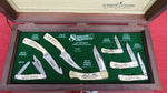 Schrade Knife 7 pc 1990 Great American Outdoors Limited Edition 1 of 1500 Scrimshaw Set Lot#192