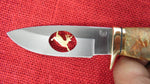 Buck 0192-SP22 192 Vanguard Box Elder Wood Gold Running Deer Profile Blade Cutout Knife 2001 USA Limited Edition #327 Lot#192-6