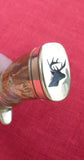 Buck 0192-SP22 192 Vanguard Box Elder Wood Gold Running Deer Profile Blade Cutout Knife 2001 USA Limited Edition #327 Lot#192-6