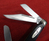 Buck 0301 301 Stockman Pocket Knife 1st Version 1966 Grooved Bolsters Schrade USA Lot#301-48
