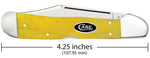 Case 20025 Copperlock Smooth Yellow Bone Knife Lockback 61549L SS