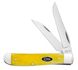 Case 20031 Mini Trapper Yellow Smooth Bone Knife Wharncliffe Blade 6207W SS