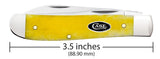 Case 20031 Mini Trapper Yellow Smooth Bone Knife Wharncliffe Blade 6207W SS