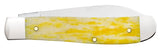 Case 20031 Mini Trapper Yellow Smooth Bone Knife Wharncliffe Blade 6207W SS