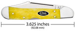 Case 20034 Mini CopperLock Lockback Knife Smooth Yellow Bone USA 61749L SS