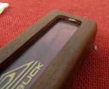 Buck 0205 205 Koji Hara Dagger "Stone-Step" Handle w/ Burlwood Inserts ATS-34 Fixed Blade Knife USA Lot#