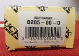 Buck 0205 205 Koji Hara Dagger "Stone-Step" Handle w/ Burlwood Inserts ATS-34 Fixed Blade Knife USA Lot#