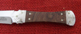 Buck 0205 205 Koji Hara Dagger "Stone-Step" Handle w/ Burlwood Inserts ATS-34 Fixed Blade Knife USA Lot#