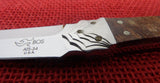Buck 0205 205 Koji Hara Dagger "Stone-Step" Handle w/ Burlwood Inserts ATS-34 Fixed Blade Knife USA Lot#
