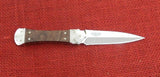 Buck 0205 205 Koji Hara Dagger "Stone-Step" Handle w/ Burlwood Inserts ATS-34 Fixed Blade Knife USA Lot#