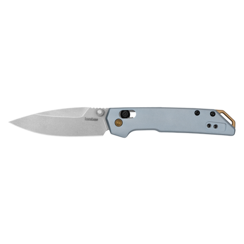 Kershaw 2051 Mini Iridium Knife D2 Stonewashed Ice Blue Aluminum Duralock