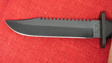 Coleman Western 221 Survival Knife Saw Back Black Tactical Fighter "J" 1986 USA IN BOX