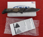 Zero Tolerance Knife by Kershaw ZT 0223 Tim Galyean Flipper 20CV Earth Brown G10/ Black Titanium  USA Made