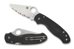 Spyderco C223SBK Para 3 CTS BD1N Serrated Knife Black FRN Lightweight Compression Lock USA